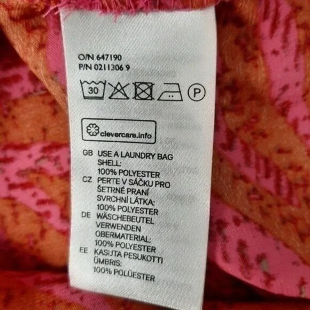 H&M Conscious Hot Pink Tassel Tunic Top Sz 4 - Picture 14 of 14